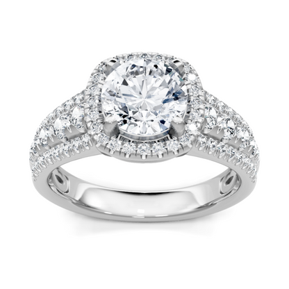 Imagine Bridal 14K White Gold Round Diamond Engagement Ring 0.80ct