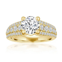 Imagine Bridal 14K White Gold Round Diamond Engagement Ring 0.75ct