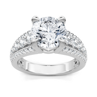 Imagine Bridal 14K White Gold Round Diamond Engagement Ring 0.75ct