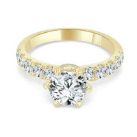 Imagine Bridal 14K White Gold Round Diamond Engagement Ring 0.75ct