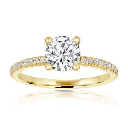 Imagine Bridal 14K White Gold Round Diamond Engagement Ring 0.20ct