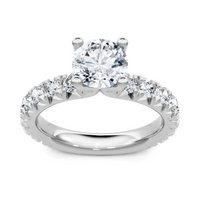 Imagine Bridal 14K White Gold Round Diamond Engagement Ring 0.20ct