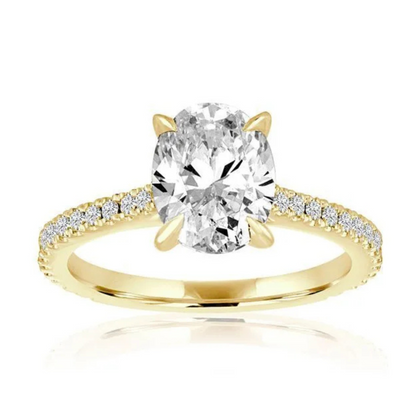 Imagine Bridal 14K White Gold Princess Diamond Engagement Ring 0.25ct