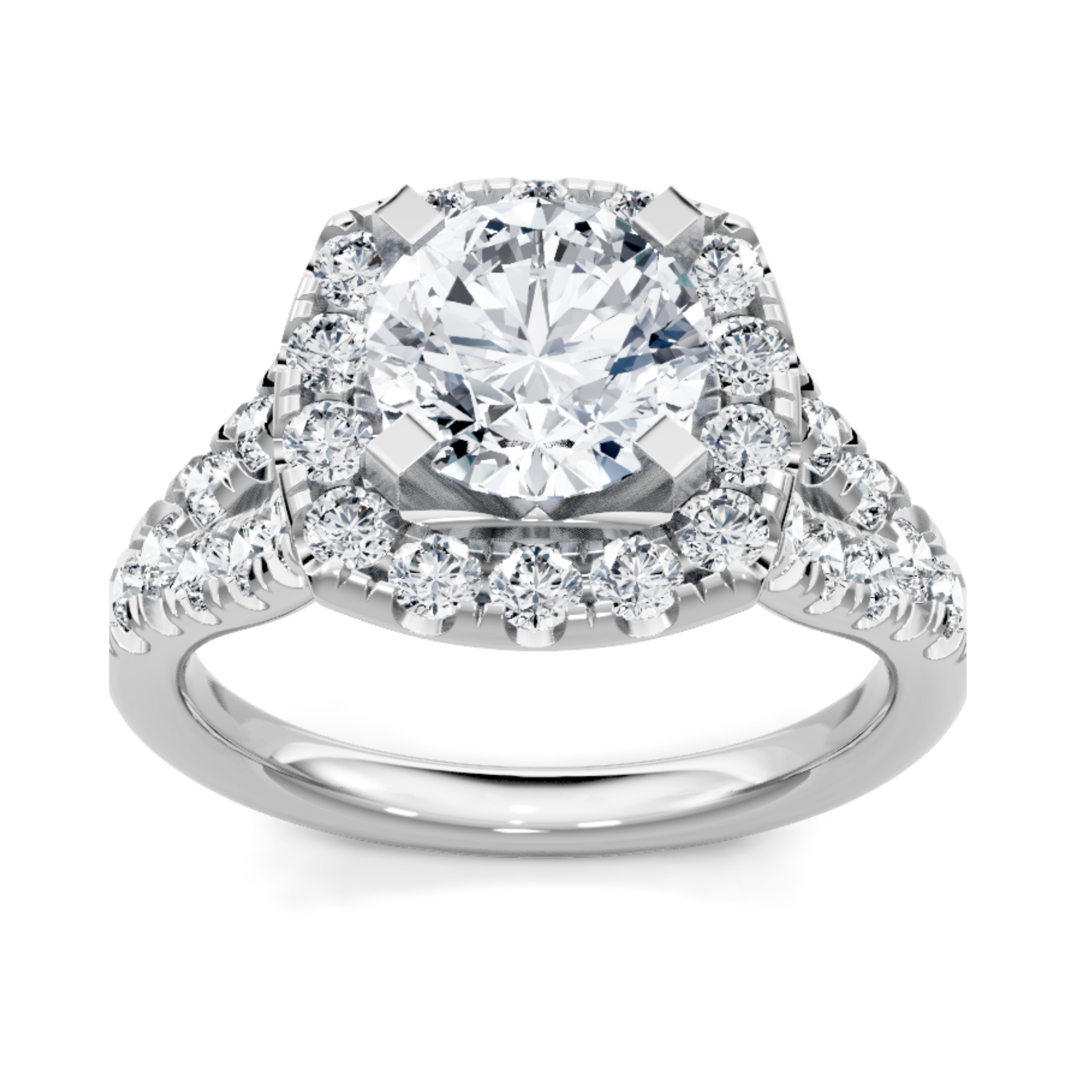 Imagine Bridal 14K White Gold Round Engagement Ring 1.00ct