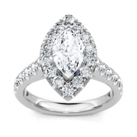 Imagine Bridal 14K White Gold Marquise Diamond Engagement Ring 0.80ct