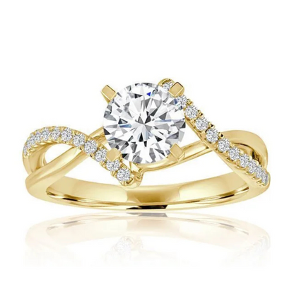 Imagine Bridal 14K White Gold Round Diamond Engagement Ring 0.17ct