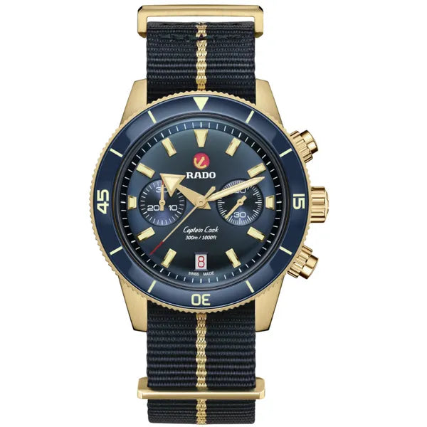 Rado Captain Cook High-Tech Ceramic 43mm Blue Dial Plasma Ceramic Automatic Watch – Modern Diver Style