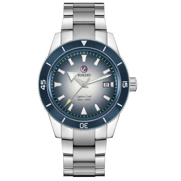 Rado Captain Cook 42mm Blue Dial Stainless Steel Automatic Watch – Vintage-Inspired Diver Style