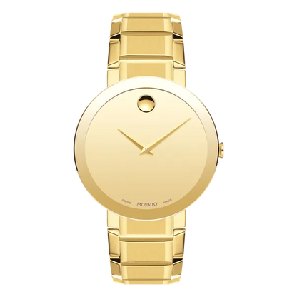 Movado Sapphire 39mm Gold Mirror Dial