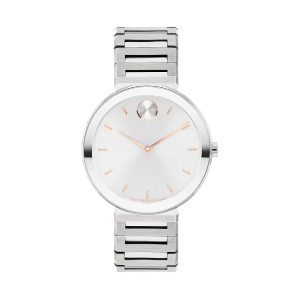 Movado Bold Horizon Swiss Quartz Women's Watch 36010906 | Silver Round Dial, Stainless Steel Strap, 34mm watch
