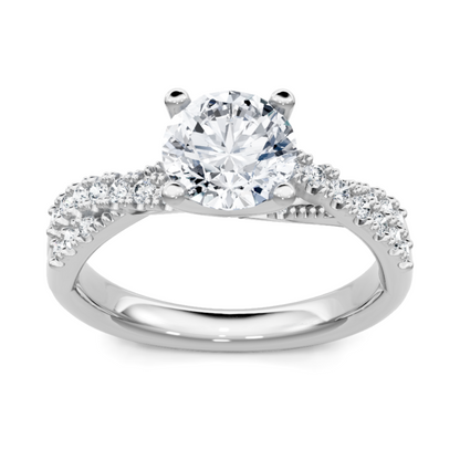 Imagine Bridal 14K White Gold Round Diamond Engagement Ring 0.25ct
