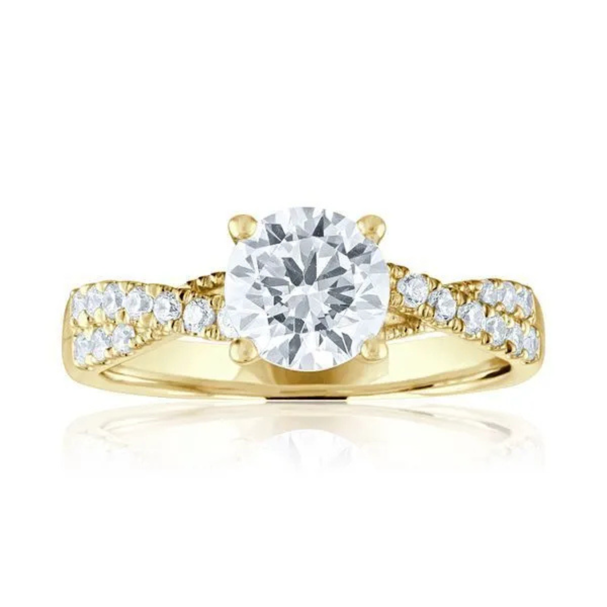 Imagine Bridal 14K White Gold Round Diamond Engagement Ring 0.25ct
