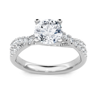 Imagine Bridal 14K White Gold Round Diamond Engagement Ring 0.25ct