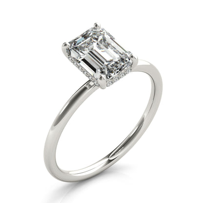 Engagement Ring Emerald Cut Center - View 2