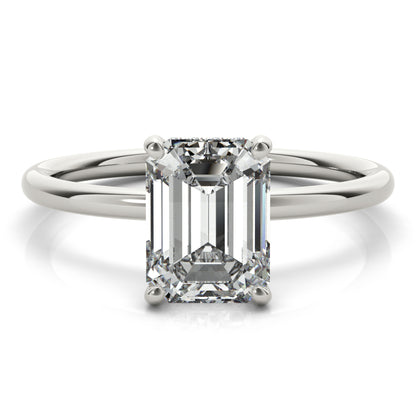 Engagement Ring Emerald Cut Center - View 3
