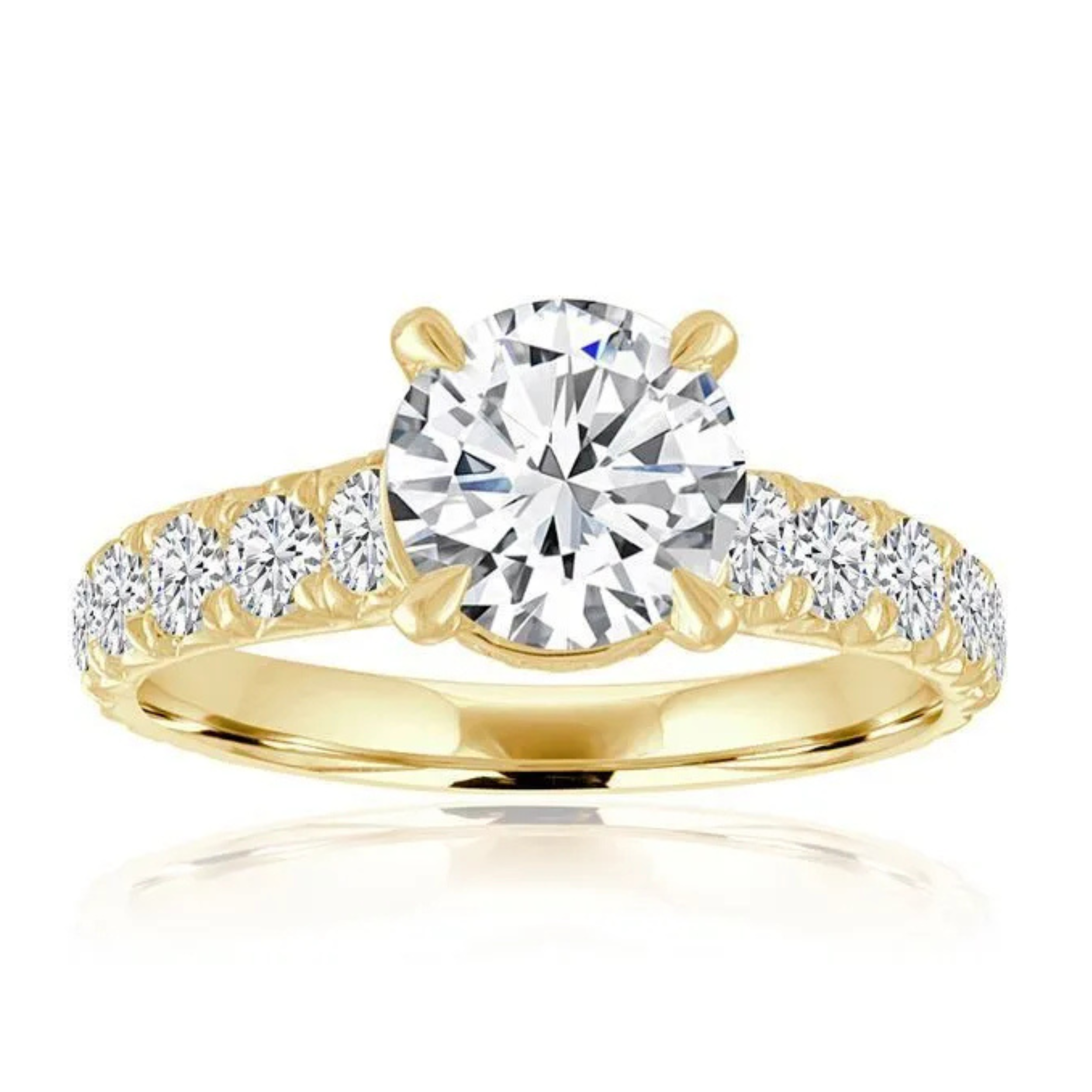 Imagine Bridal 14K White Gold Round Diamond Engagement Ring 1.00ct