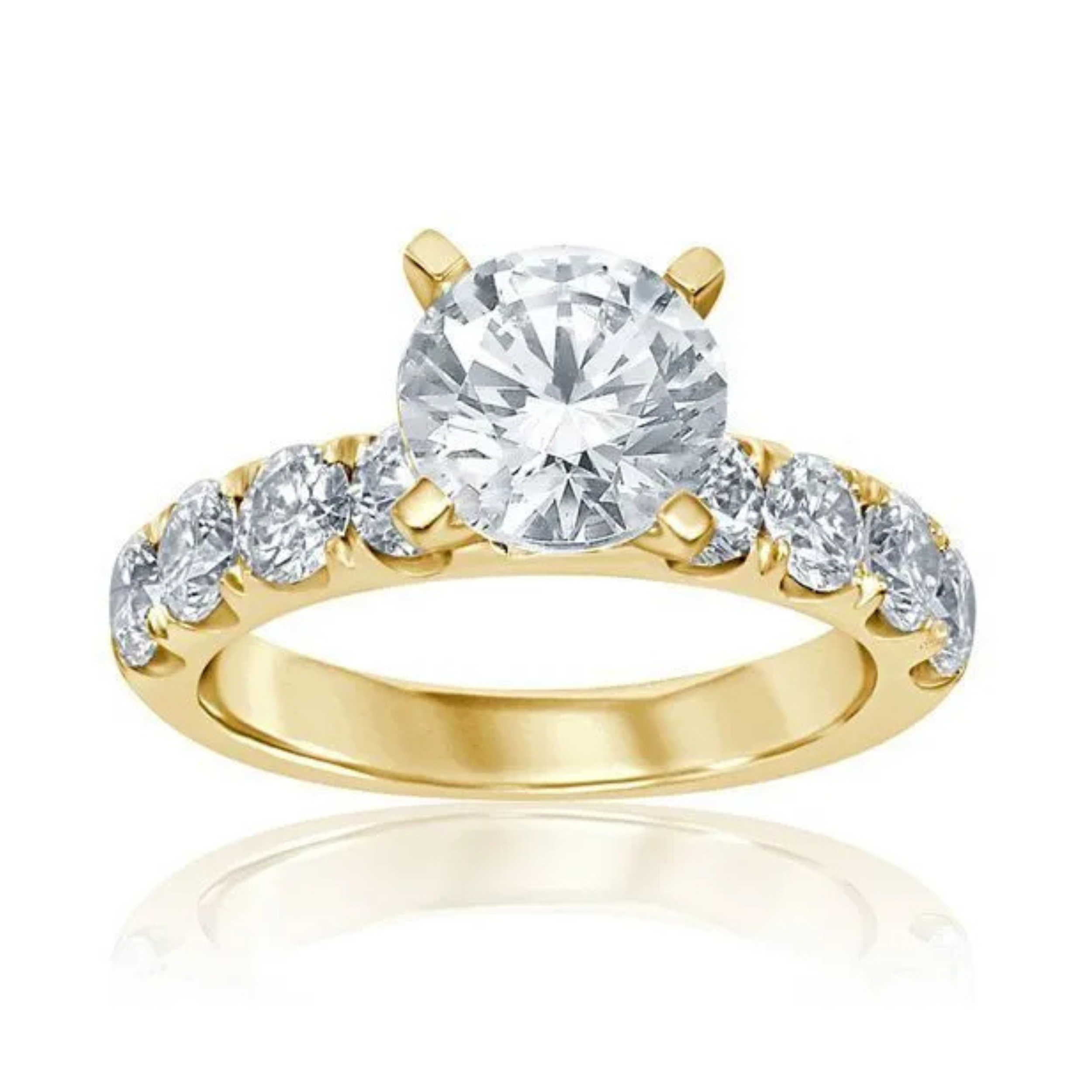 Imagine Bridal 14K White Gold Round Diamond Engagement Ring 1.25ct