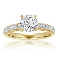 Imagine Bridal 14K White Gold Round Diamond Engagement Ring 0.50ct