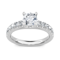 Imagine Bridal 14K White Gold Round Diamond Engagement Ring 0.50ct
