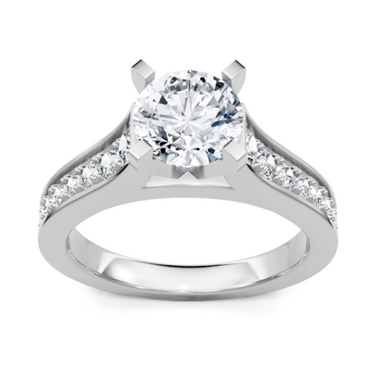 Imagine Bridal 14K White Gold Round Diamond Engagement Ring 0.40ct