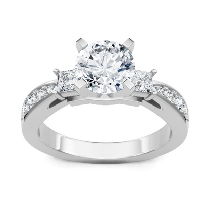 Imagine Bridal 14K White Gold Princess Diamond Engagement Ring 0.25ct