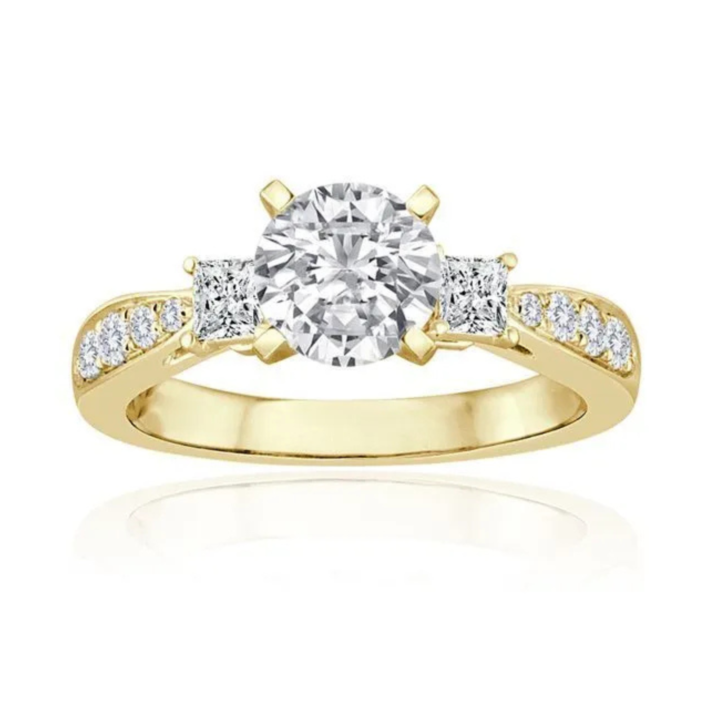 Imagine Bridal 14K White Gold Princess Diamond Engagement Ring 0.25ct