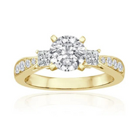 Imagine Bridal 14K White Gold Princess Diamond Engagement Ring 0.25ct