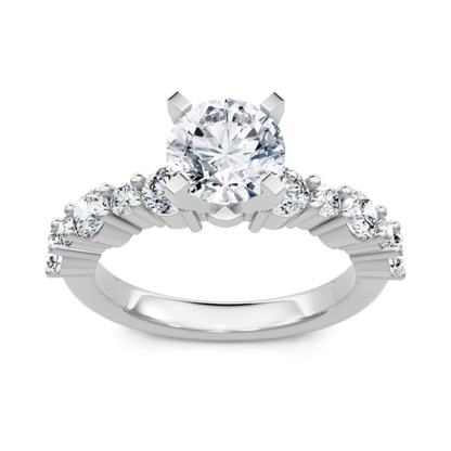 Imagine Bridal 14K White Gold Round Diamond Engagement Ring 0.60ct