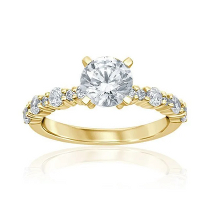 Imagine Bridal 14K White Gold Round Diamond Engagement Ring 0.60ct