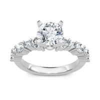 Imagine Bridal 14K White Gold Round Diamond Engagement Ring 0.60ct