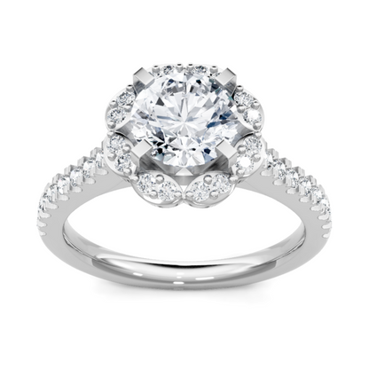 Imagine Bridal 14K White Gold Round Diamond Engagement Ring 0.33ct