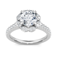 Imagine Bridal 14K White Gold Round Diamond Engagement Ring 0.33ct