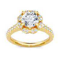 Imagine Bridal 14K Yellow Gold Round Diamond Engagement Ring 0.33ct