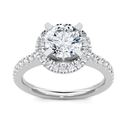 Imagine Bridal 14K White Gold Round Diamond Engagement Ring 0.40ct