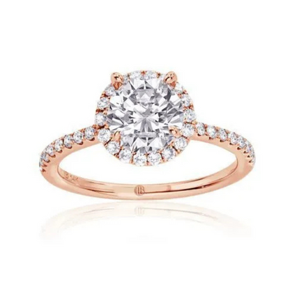 Imagine Bridal 14K Yellow Gold Round Diamond Engagement Ring 0.40ct