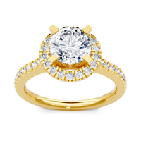Imagine Bridal 14K Yellow Gold Round Diamond Engagement Ring 0.40ct