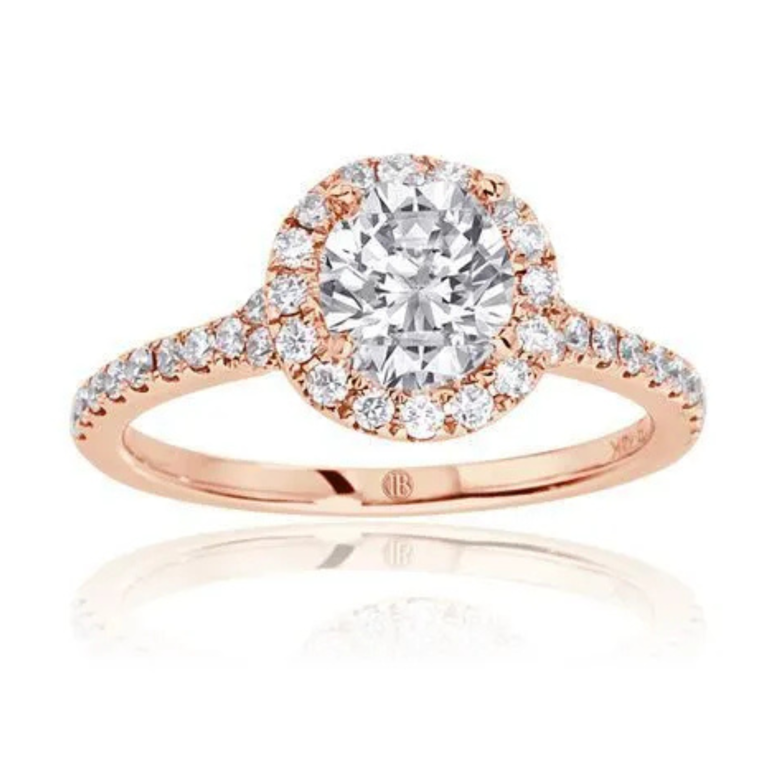 Imagine Bridal 14K Yellow Gold Round Diamond Engagement Ring 0.40ct