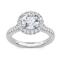 Imagine Bridal 14K White Gold Round Diamond Engagement Ring 0.40ct