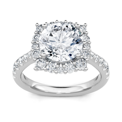 Imagine Bridal 14K White Gold Cushion Diamond Engagement Ring 0.62ct