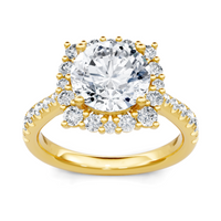 Imagine Bridal 14K Yellow Gold Cushion Diamond Engagement Ring 0.62ct