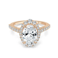Imagine Bridal 14K White Gold Oval Diamond Engagement Ring 0.62ct