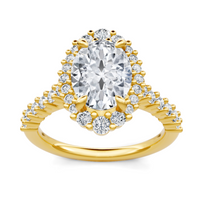 Imagine Bridal 14K Yellow Gold Oval Diamond Engagement Ring 0.62ct