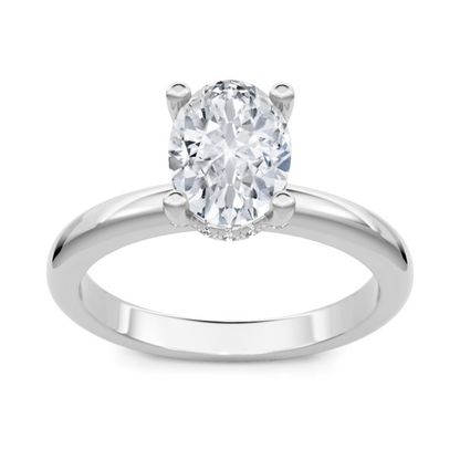 Imagine Bridal 14K White Gold Oval Diamond Engagement Ring 1.00ct