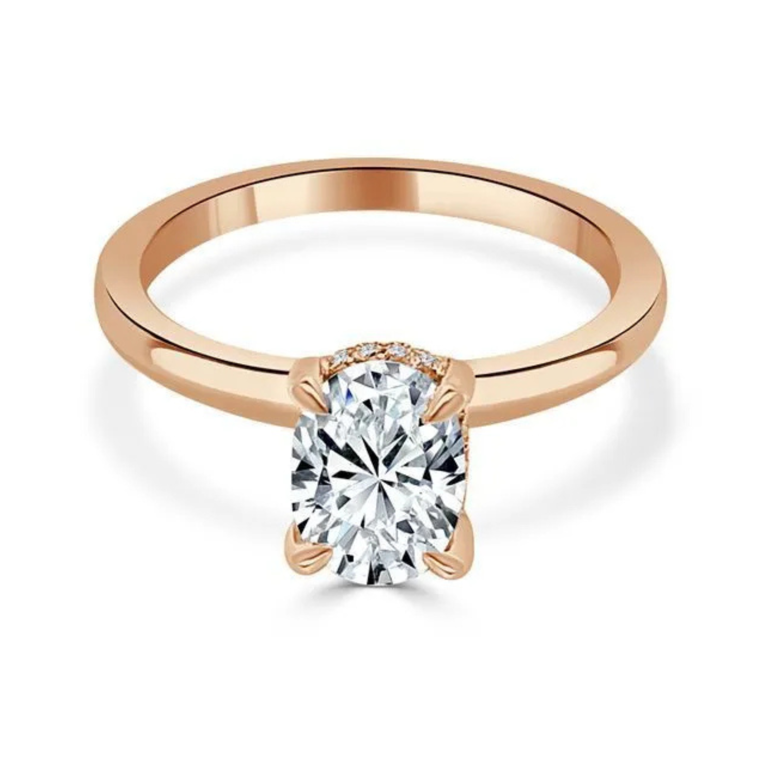 Imagine Bridal 14K White Gold Oval Diamond Engagement Ring 1.00ct