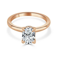 Imagine Bridal 14K White Gold Oval Diamond Engagement Ring 1.00ct