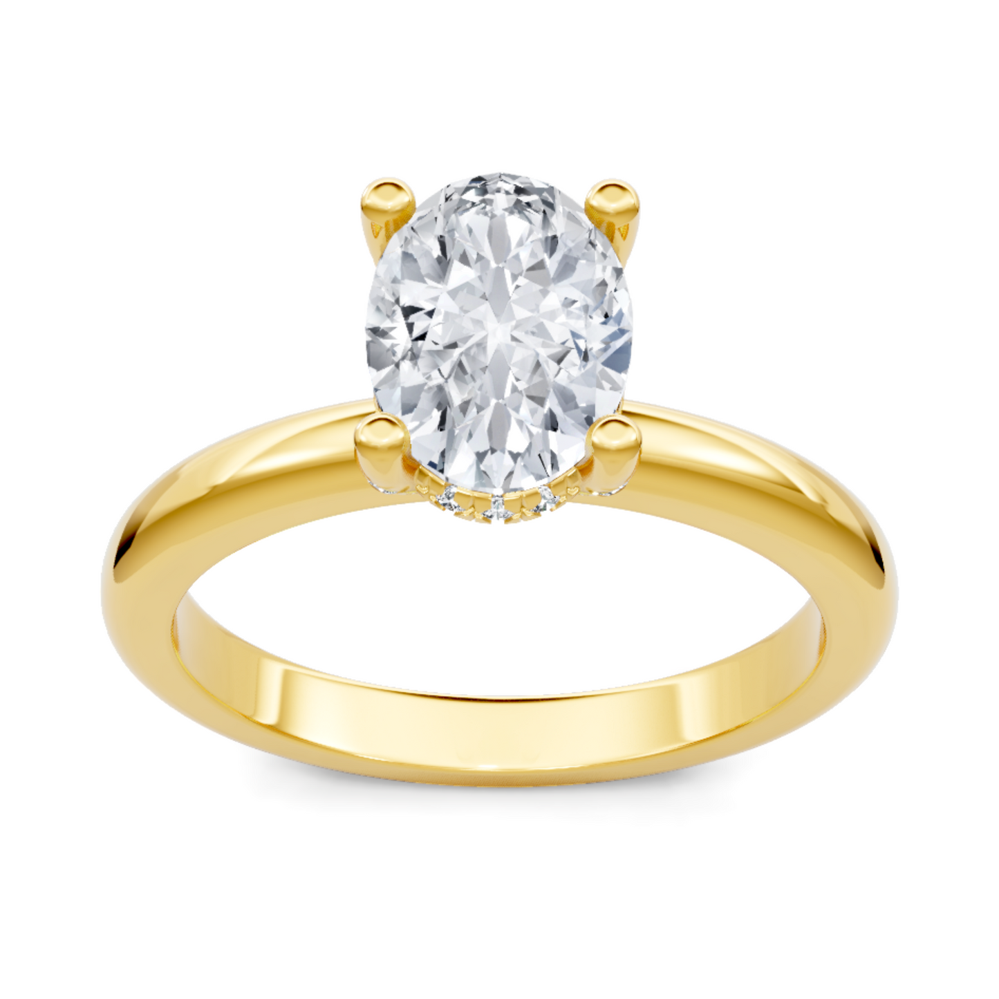 Imagine Bridal 14K Yellow Gold Oval Diamond Engagement Ring 1.00ct