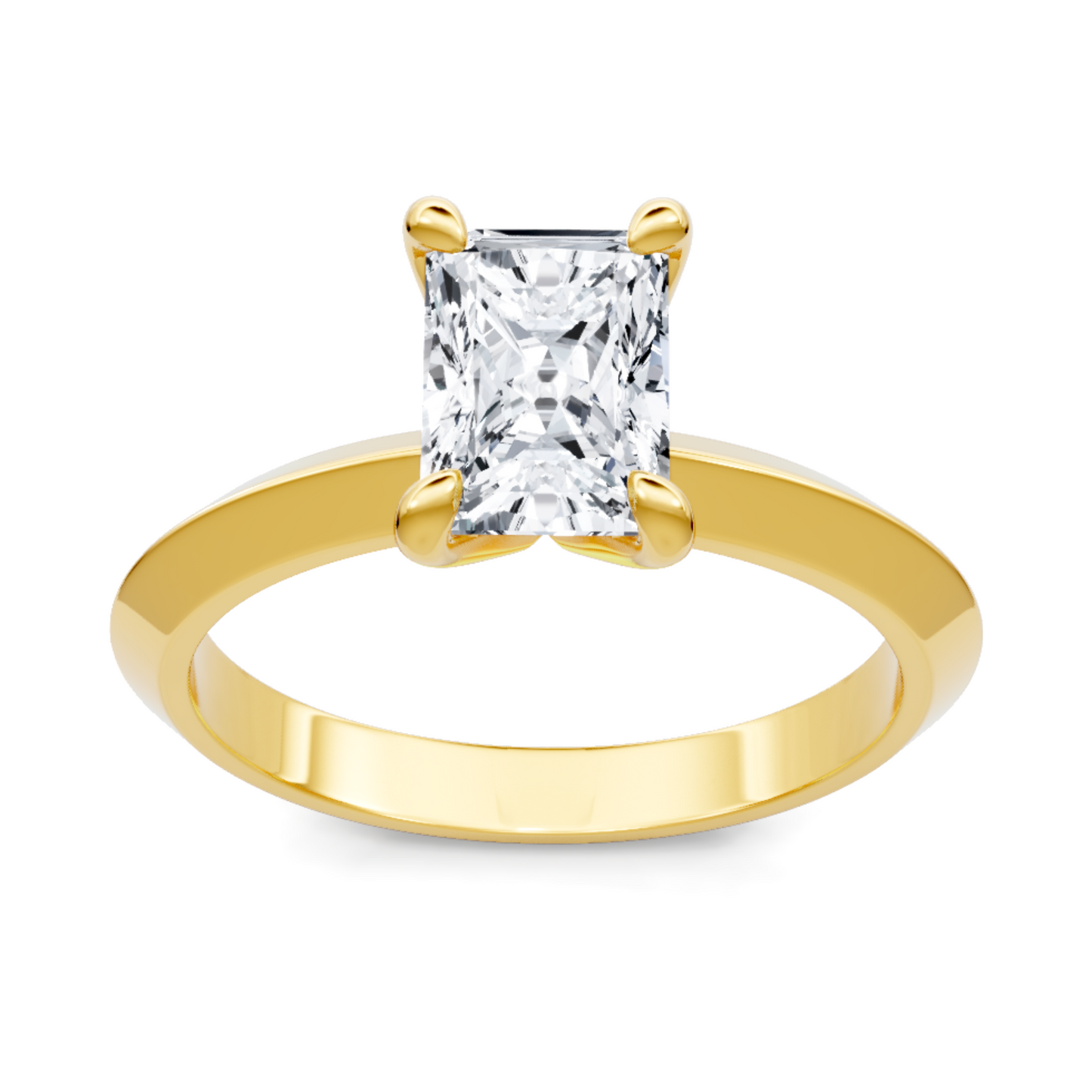 Imagine Bridal 14K Yellow Gold Emerald Diamond Engagement Ring 1.00ct