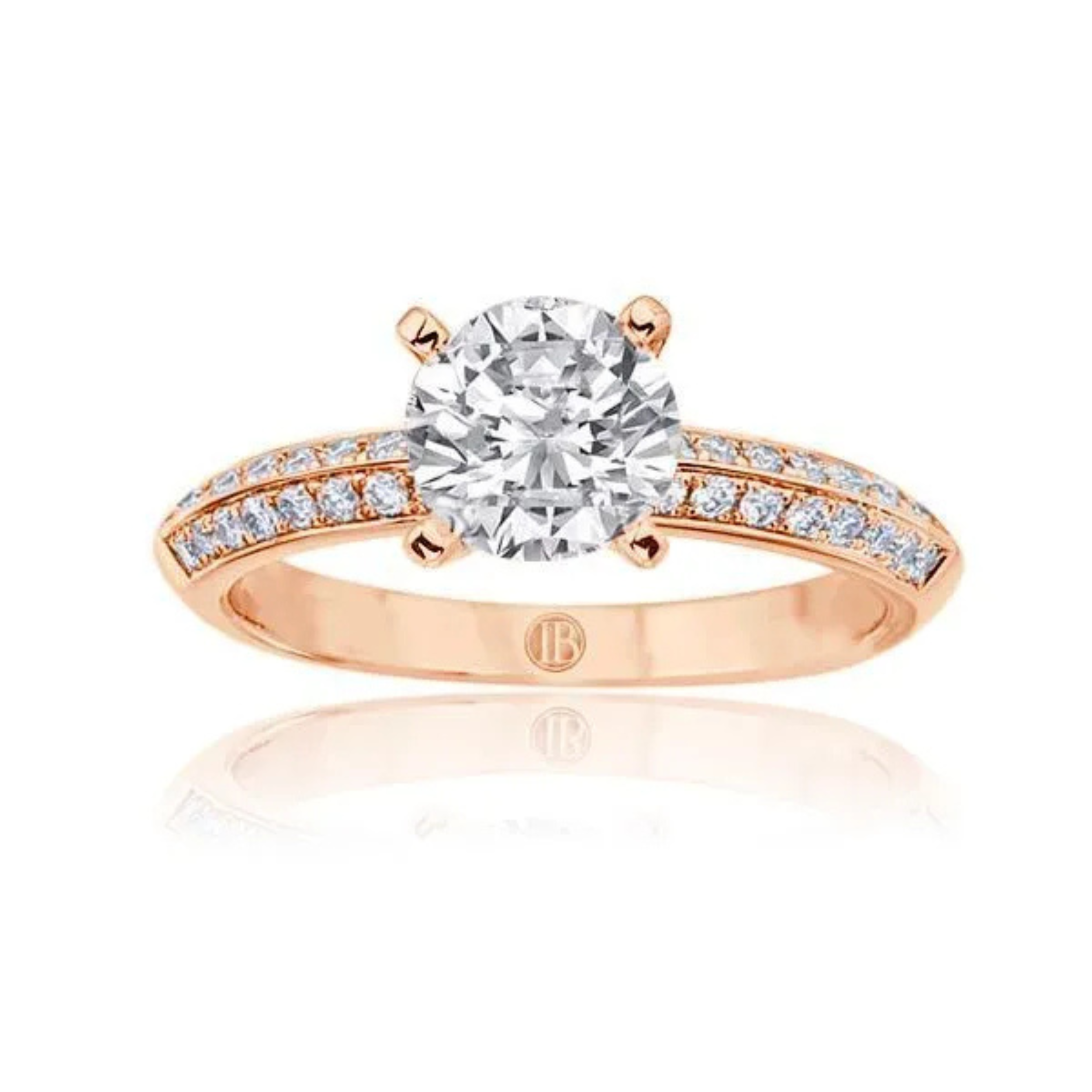 Imagine Bridal 14K Yellow Gold Round Diamond Engagement Ring 0.20ct