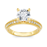 Imagine Bridal 14K Yellow Gold Round Diamond Engagement Ring 0.20ct