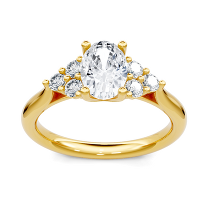 Imagine Bridal 14K Yellow Gold Oval Diamond Engagement Ring 0.25ct